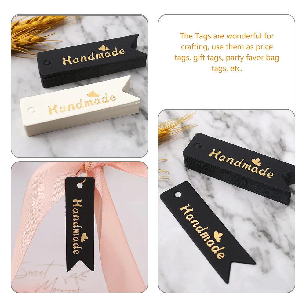 

100 Pcs Handmade Gift Cards Scrapbooking Tags Craft Paper Sewing Presents Christmas Wedding Baby Showers Birthdays Thanksgiving