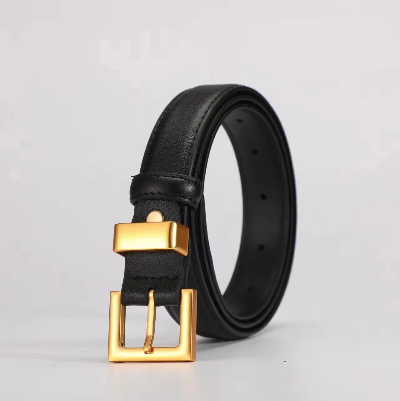 Cinturón para mujer, nueva hebilla de aguja, cinturón de piel de vaca, pantalones vaqueros decorativos para mujer, cubierta de cintura con sentido para personas mayores a la moda