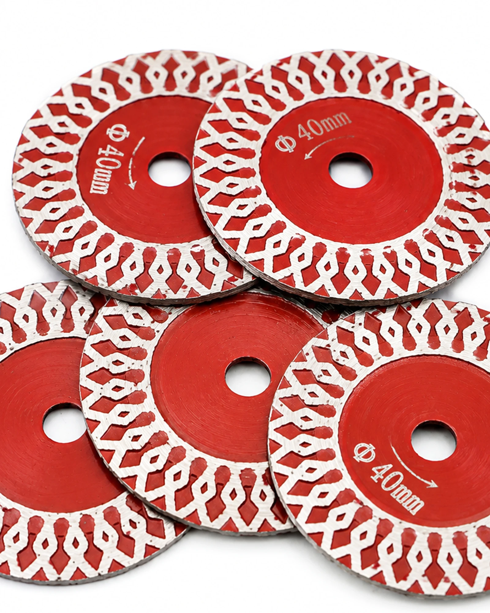 DT-DIATOOL 5-teiliges Diamant-Sägeblatt-Set mit Flansch und Sechskantschlüssel für Marmor-, Granit- und Steinschnitzereien – Detail 7