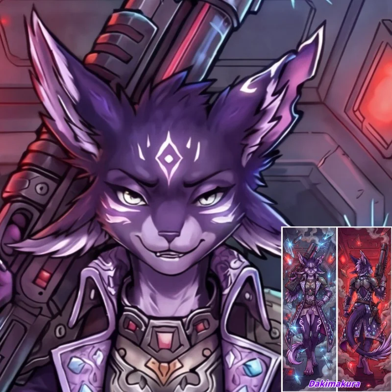 

Dakimakura Anime Pillow Case Furry Lyra Double-sided Print Of Life-size Body Pillowcase Gifts