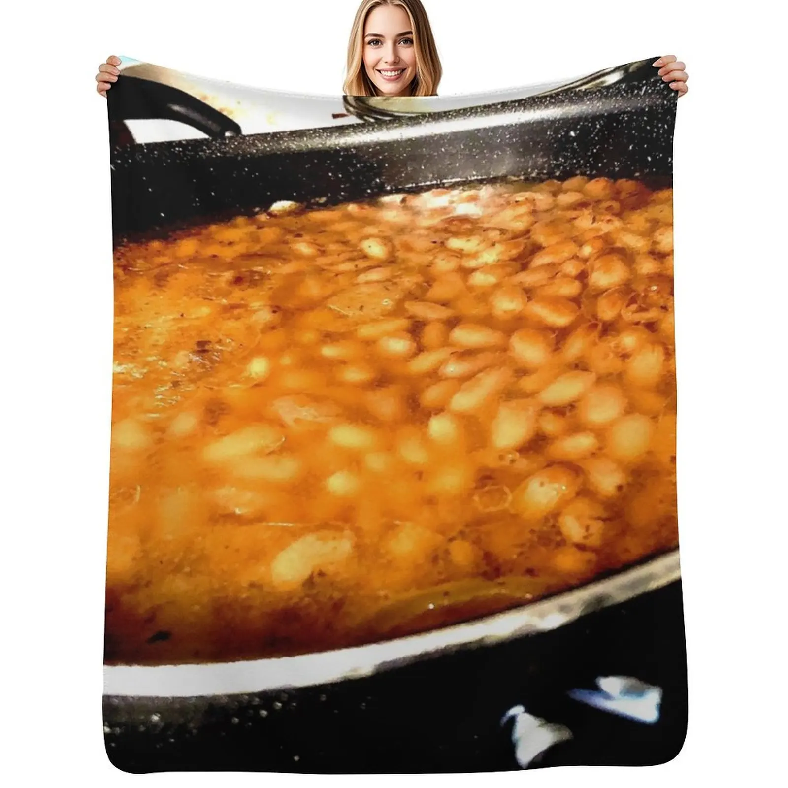 PINTO BEANS FRIJOLES Manta acogedora para el hogar, regalo para las fiestas navideñas