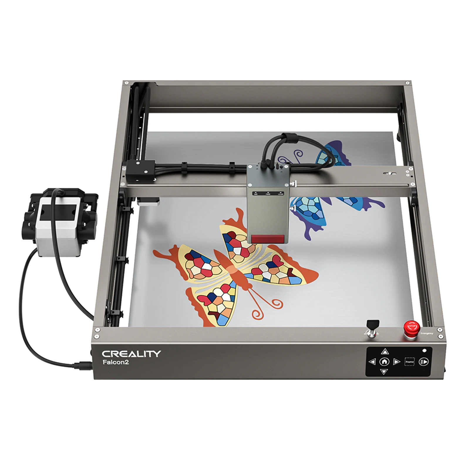 Creality Falcon2 Laser Engraver 40W Laser Head with Integrated Air Assist System High Speed Color Engraving and Cutting Machine