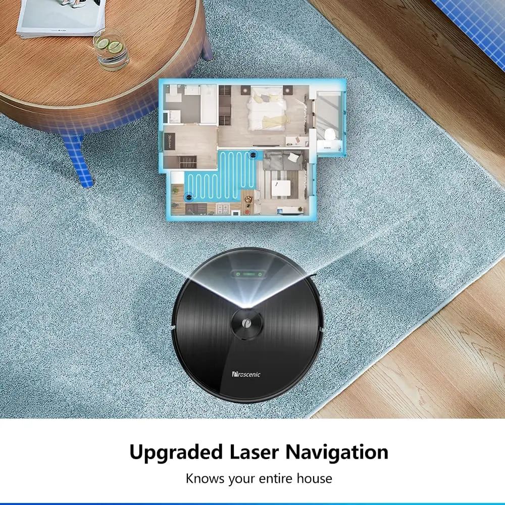 Hot sale Proscenic M8 Lidar Robot Vacuum Cleaner Laser with smart electric water tank wet dry support Tuya