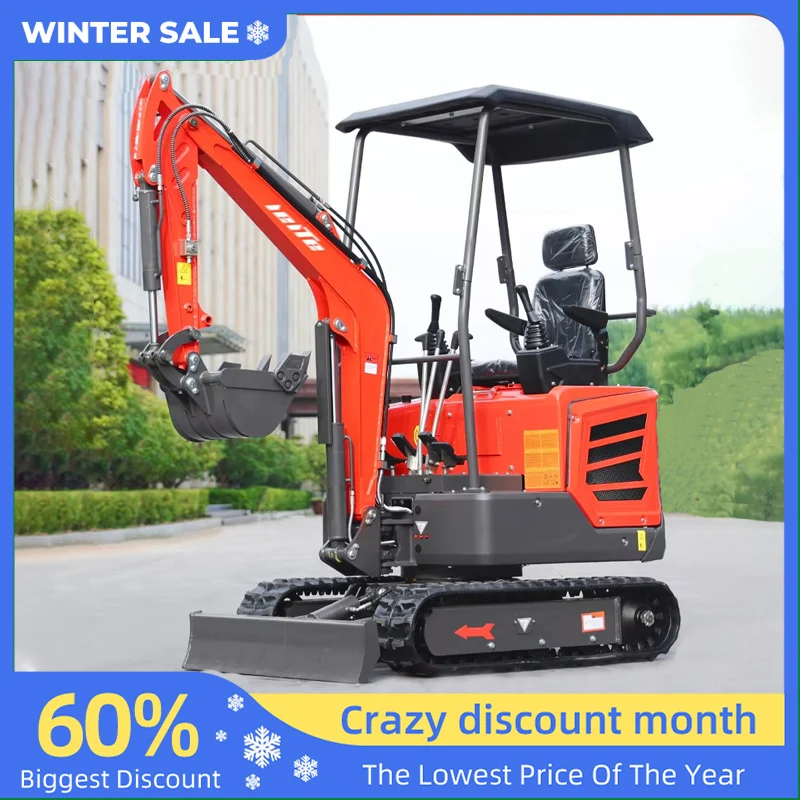 Mini Excavator 1 Ton EPA Farm New Crawler Digger Kubota Engine small Excavators 2 ton 3 ton Machine  Customized 