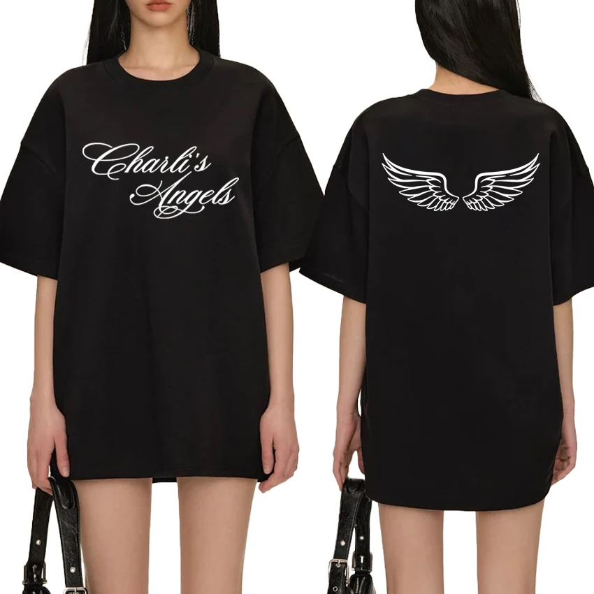 

High Quality 2000s Tops Aesthetic Y2k Double Sided Graphic T shirt Men Women Fashion short sleeve T-shirts Unisex Cotton Tops