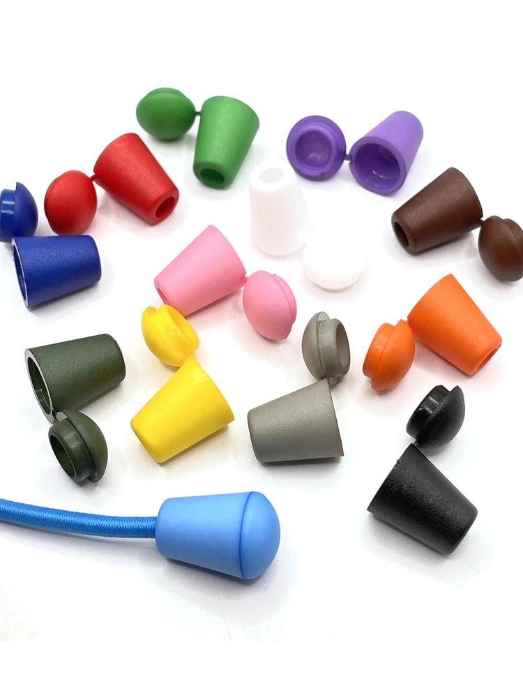 13-1000 Stück/Packung Bunte Kordelstopper mit Deckelverschluss, Kunststoff-Kippverschluss für Paracord, Kleidung, Taschen, Sportbekleidung, Schuhe