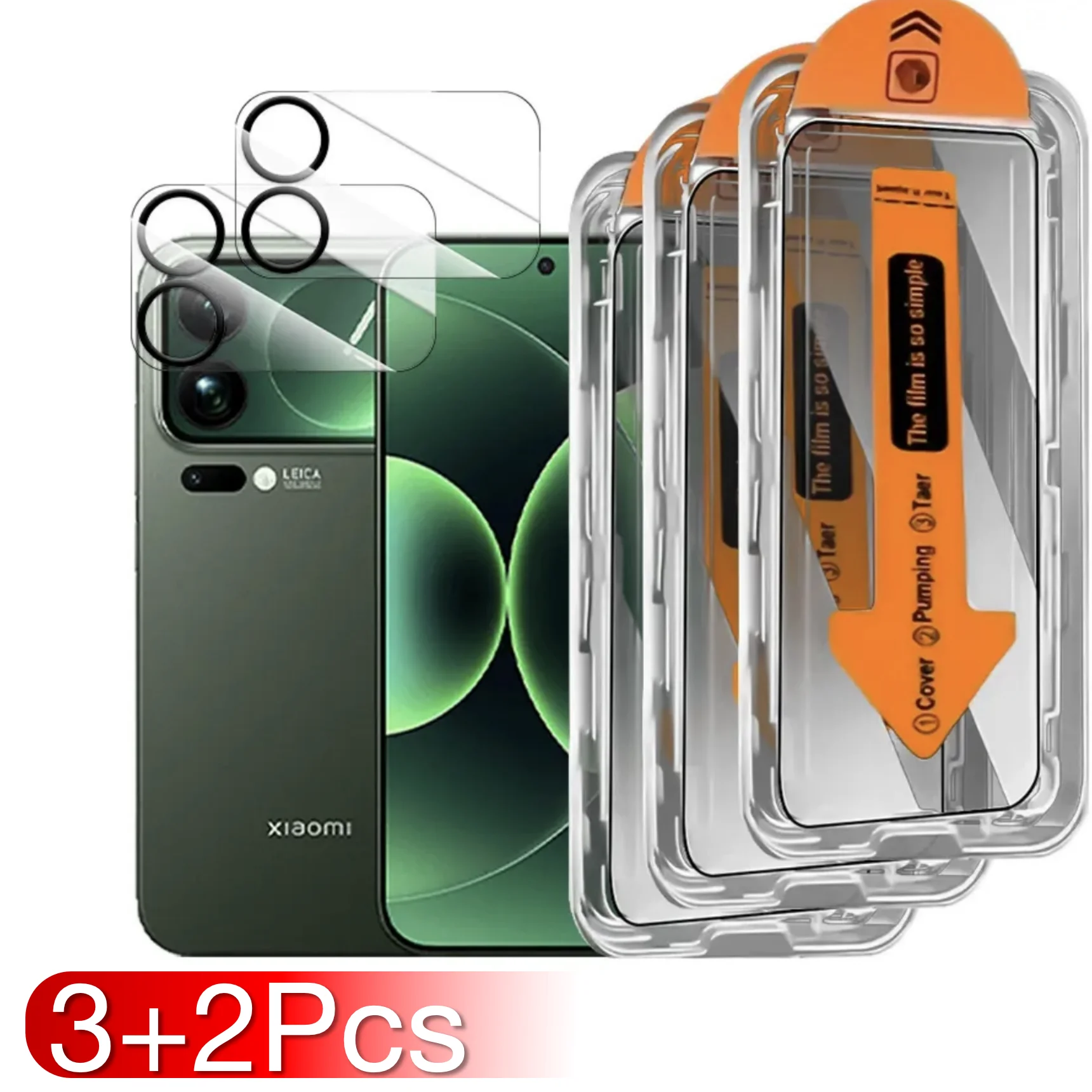 Protecteur d'écran pour Xiaomi Mi 17 Pro Max, 3 + 2 pièces, Support d'empreintes digitales Ultra-sensible, en verre trempé, alignement sans poussière