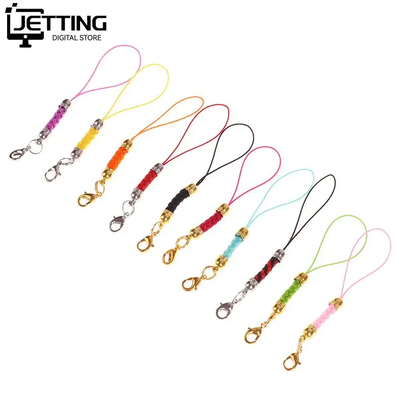 10pcs Phone Lanyard Lariat Strap Cords Lobster Clasp Rope Keychains Hooks Mobile Set Charms Keyring Bag Accessories Key Ring