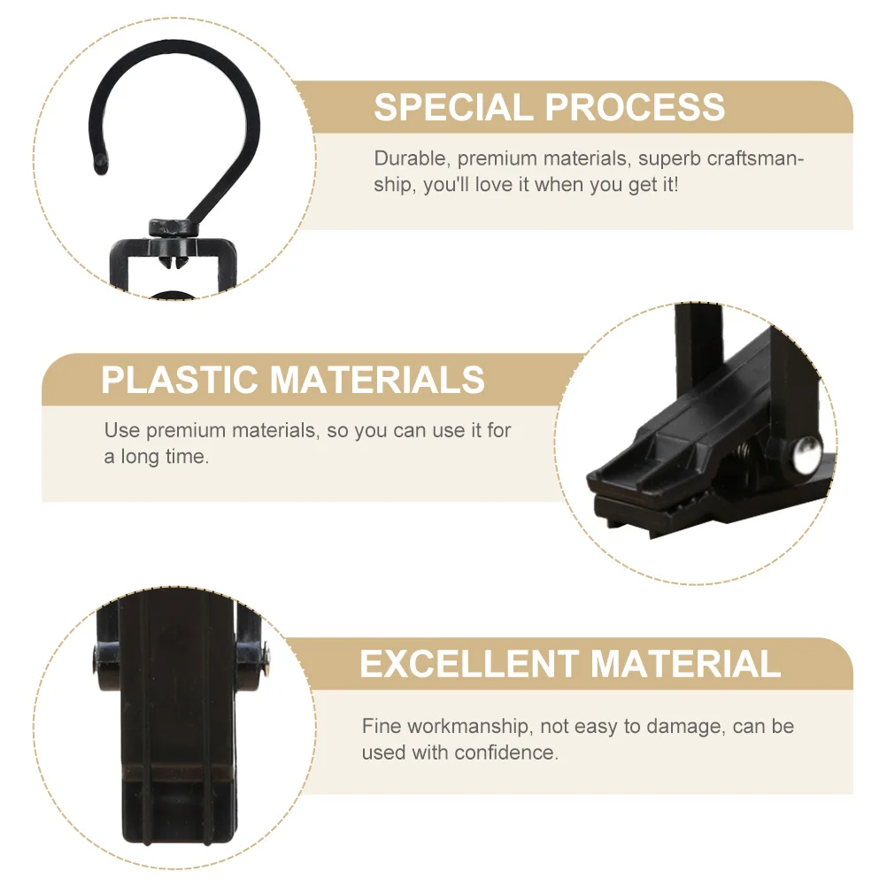 

10 Pcs Picnic Clips Camping Hook Hanger Windproof Hangers Hooks Outdoor Tent Hanging