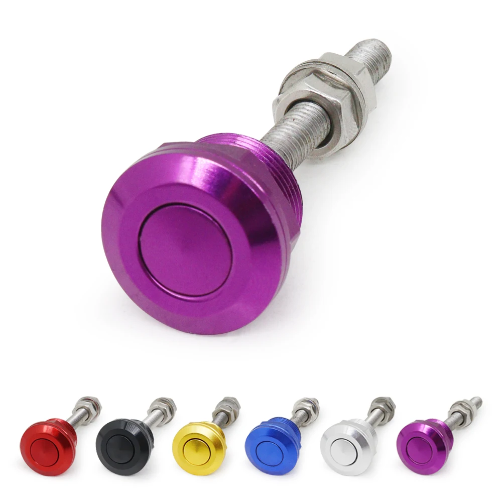 Universal 22mm Car Push Button Bonnet Hood Pin Lock Clip Kit Quick Release Latch Engine Bonne Exterior Parts