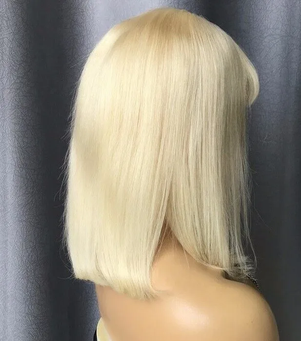 

all over blonde 613 remy thick fringe straight long EuropeanWig