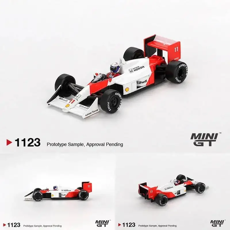 PreSale MINIGT 1123 1:64 McLaren MP4/4 #11 Alain Prost Diecast Car Model Collection Toys