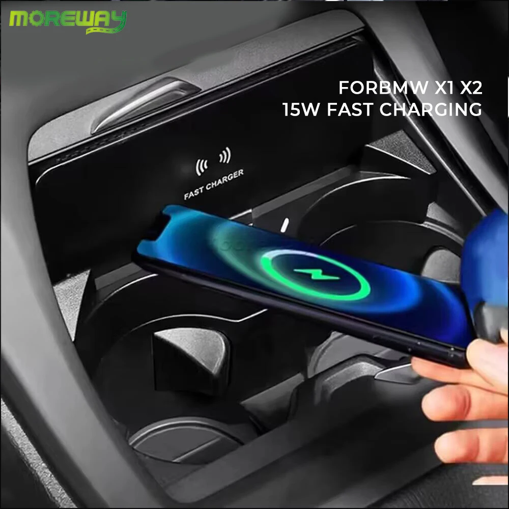 

Беспроводное зарядное устройство для BMW X1 F48 F49 X2 F39 2016-2021, 15 Вт, быстрая зарядка для телефона, держатель для телефона, USB-аксессуар для центральной консоли автомобиля