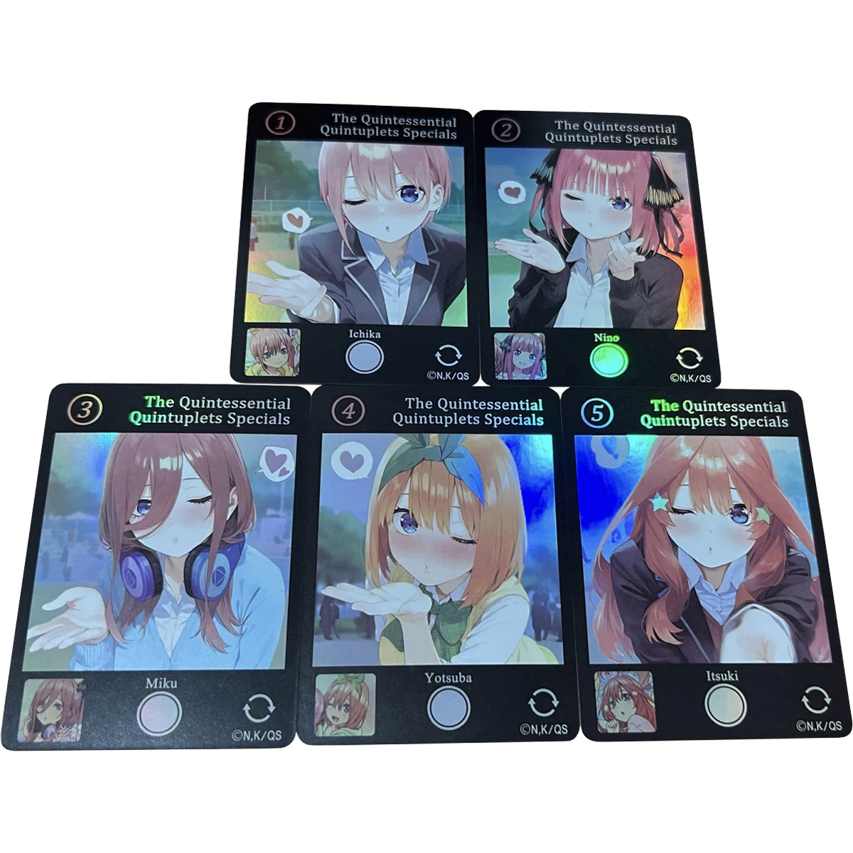 

5Pcs/set Nakano Ichika Nino Miku Selfie Series Flash Card The Quintessential Quintuplets Game Anime Collection Cards Gift Toy