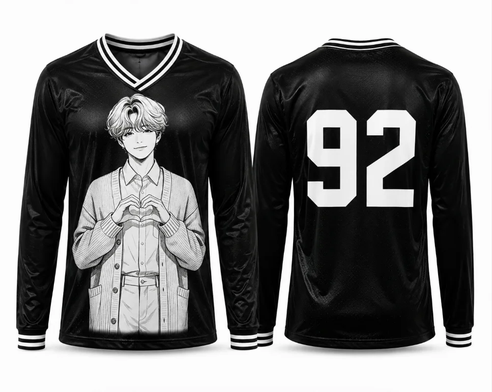 New V-neck T-shirt 3D printed character pattern T-shirt K-POP style casual street wear unisex daily top