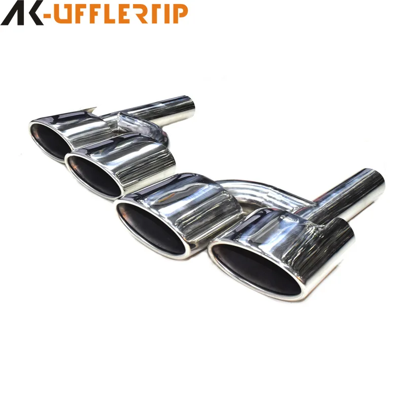 메르세데스-벤츠 C클래스 W204 C200 C260 C300 배기 파이프 개조용 C63 4구 304 스테인리스 스틸 테일 스로트