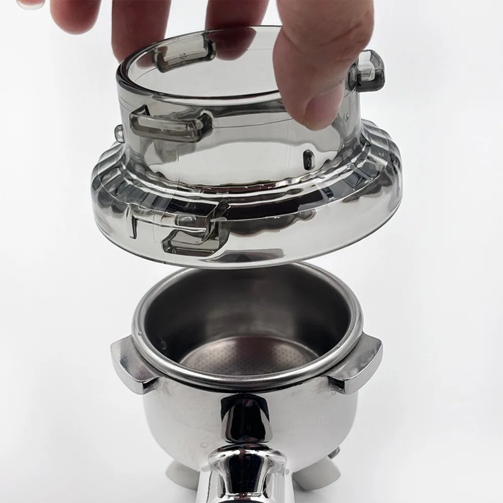 54mm Diameter Dosing Funnel Handle Tool No Spill Design Coffee Dosing Funnel Powder Spreading Parts Accessories