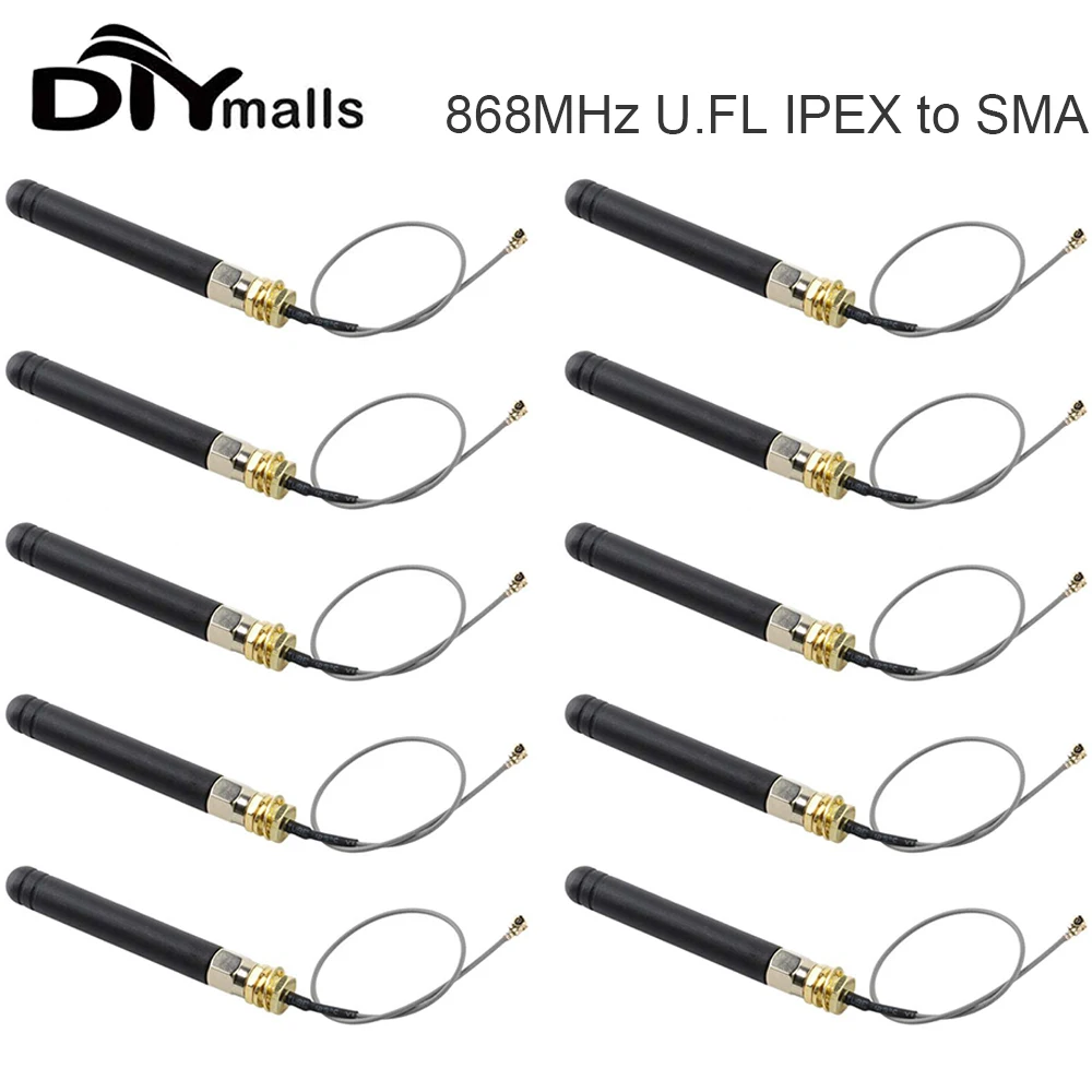 10PCS 868MHz Antenna 2dbi SMA Male Connector GSM GPRS Antena outdoor signal repeater antenne for Lora Board IOT Lora32u4 II