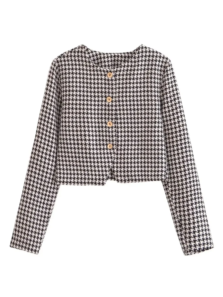 

OUROPEAN ZTATION 2025 Spring New Woman Commuting Short Coat Jacket Casual Summer Lady V-Collar Top Regular Fit Long Sleeve Outer