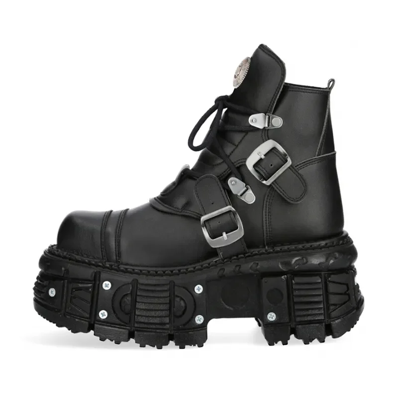 

Женские брендовые модные ботильоны на платформе для пар, мужские туфли на высоком каблуке в стиле ретро в стиле панк, металлические новые украшения, дизайн, готические кроссовки