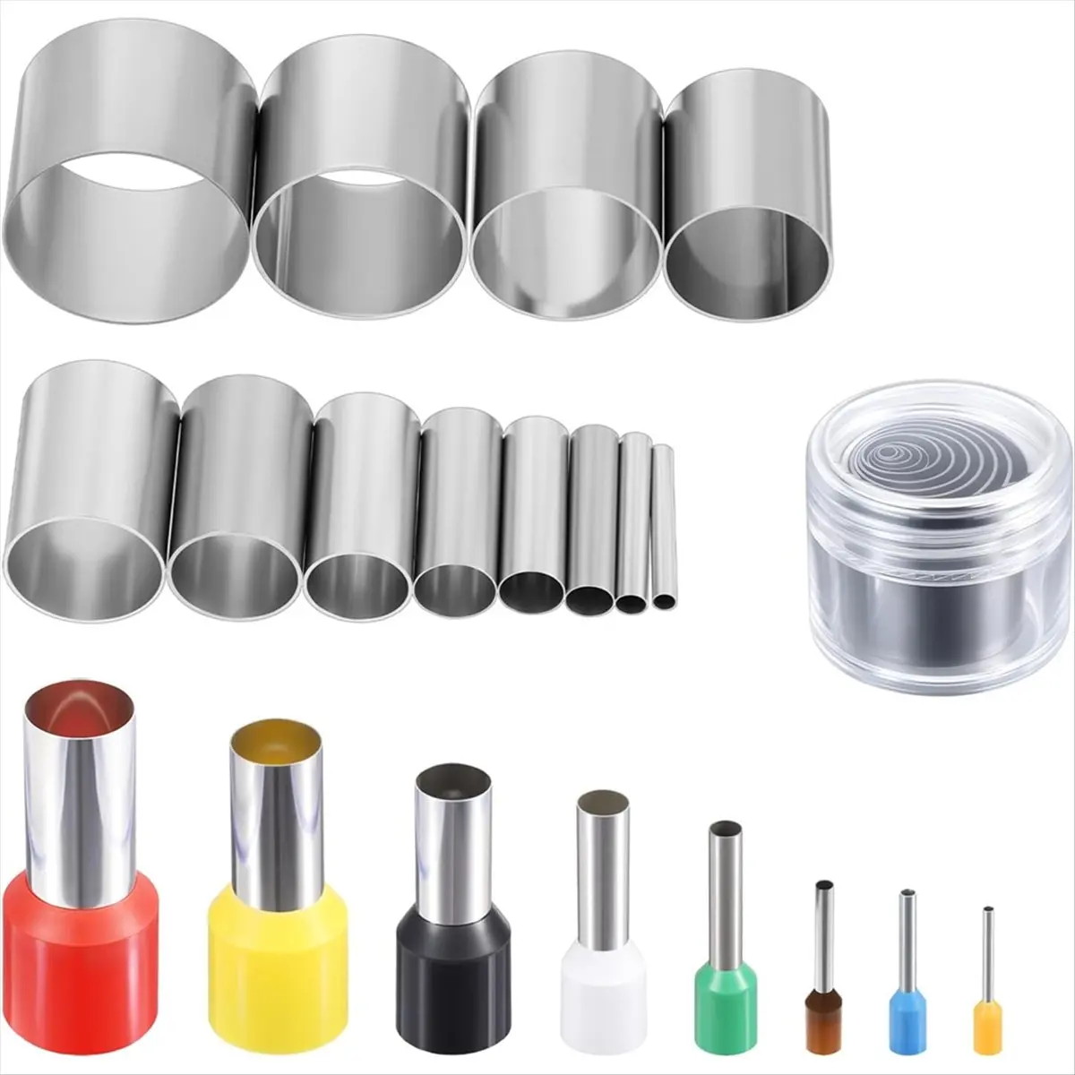 COFA 20Pc Circle Clay Cutters,Shape Cutter Ceramics Dotting Baking Ring Mold Cutters with Storage Case for Crafts Indentation