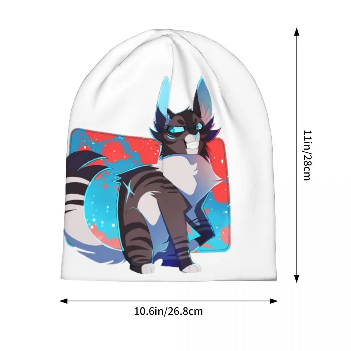 Hawkfrost المحارب القطط الرجال النساء الكبار بيني قبعات محبوك بونيه قبعة دافئة موضة الخريف الشتاء في الهواء الطلق Skullies القبعات