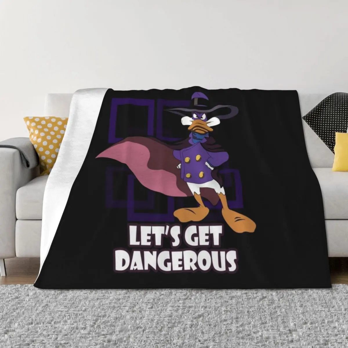

Let's Get Dangerous Throw Blanket manga valentine gift ideas Flannel Fabric Decorative Throw Blankets