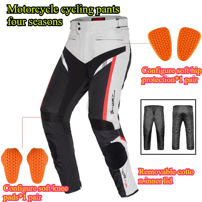 

Motorcycle CE Protective Pants Cold-proof Waterproof Men Moto Protective Gear Motorbike Riding Clothing M-5XL Pants Four Seasons