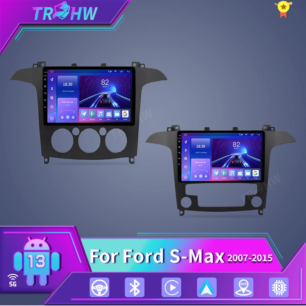 

for Ford S-Max 2007-2015 Car radio Multimedia Video player GPS navi Stereo 4G WIFI Carplay Touch Sceen 2din Autoradio