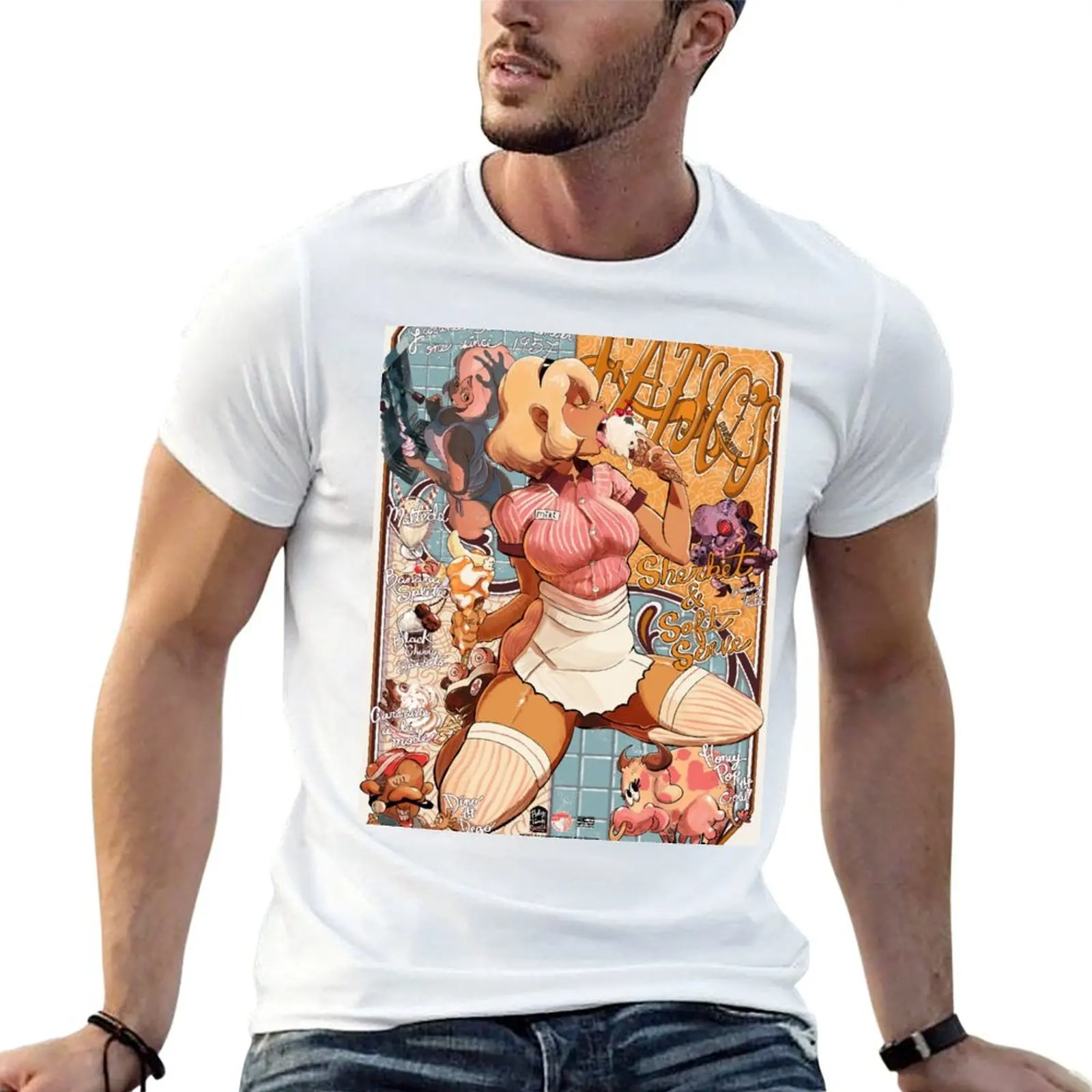 Miki Bell Soft-Serve Pin Up T-Shirt man t shirts high quality luxury brand t shirt man cotton funny t shirts dark humor T-shirt
