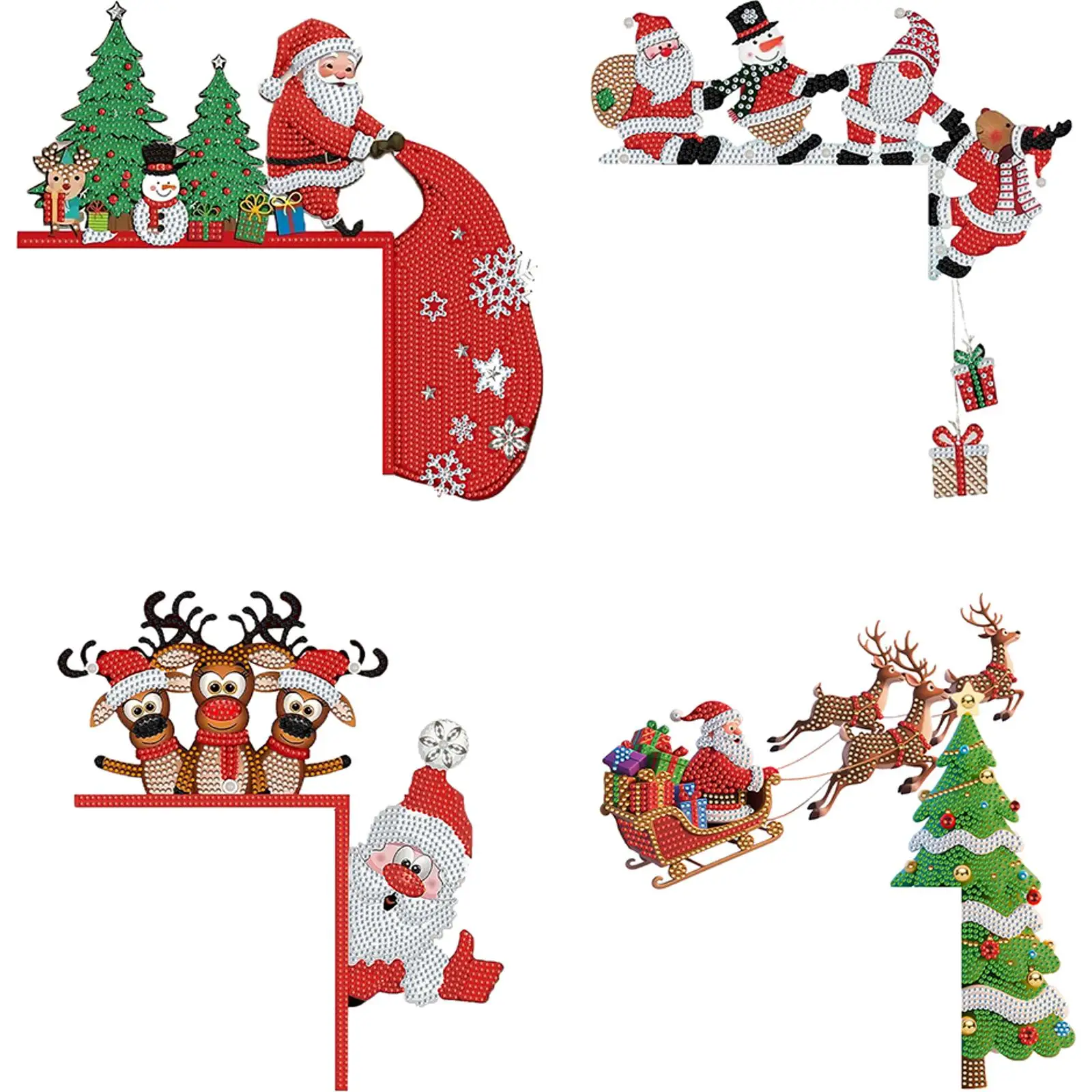 

Christmas Door Decoration Right Angle Christmas Door Frame Ornament Diamond Painting Door Frame Decoration Door Corner Pendants