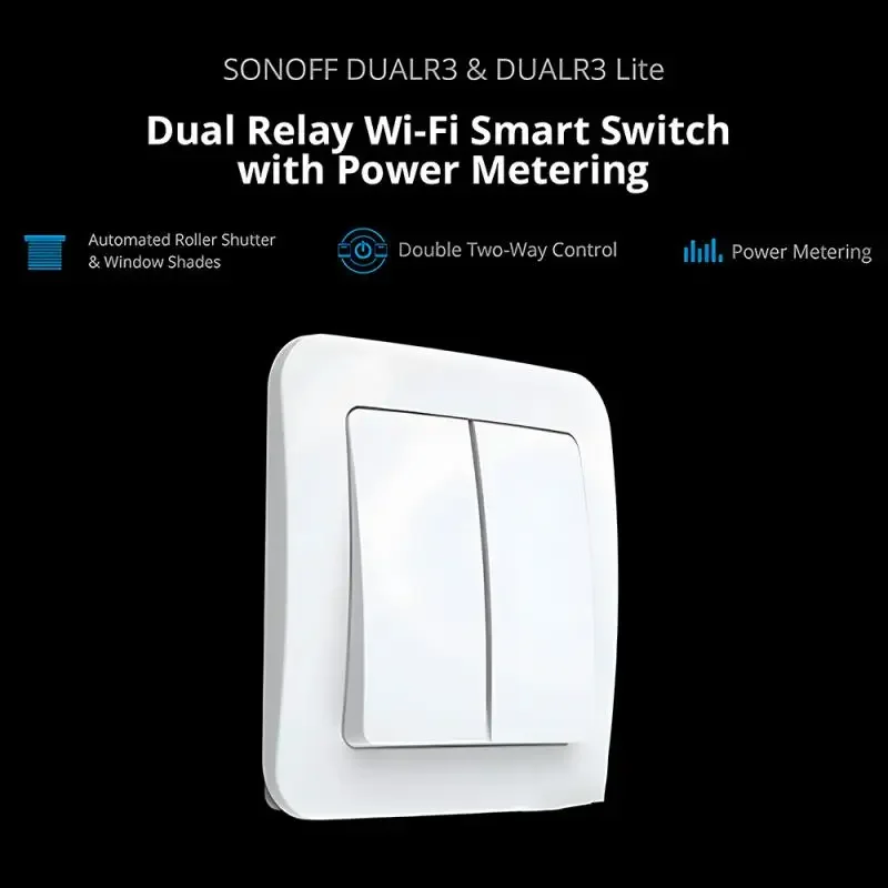 SONOFF DUAL R3/Lite Dual Relay Module DIY MINI Smart Switch 2-Way Control Timing Via EWeLink Alexa Google Smart Home