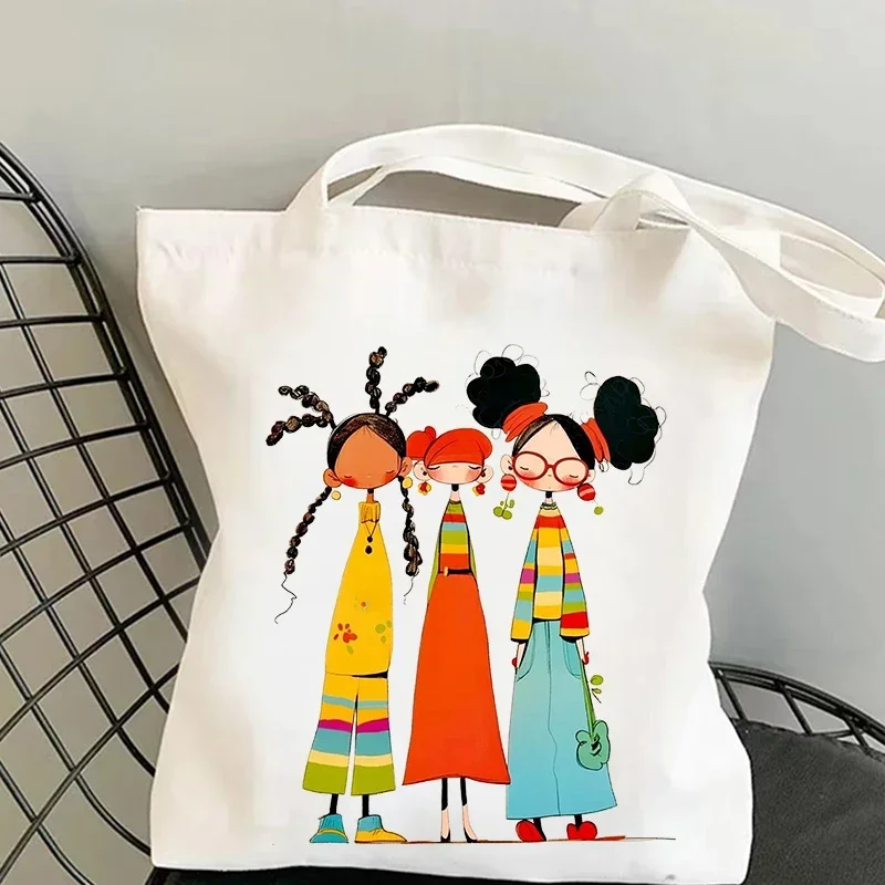 Borsa tote in tela ispirata al migliore amico. Design con citazione dell'amicizia carina. Borsa a tracolla in cotone riutilizzabile per ragazze e donne, uso quotidiano