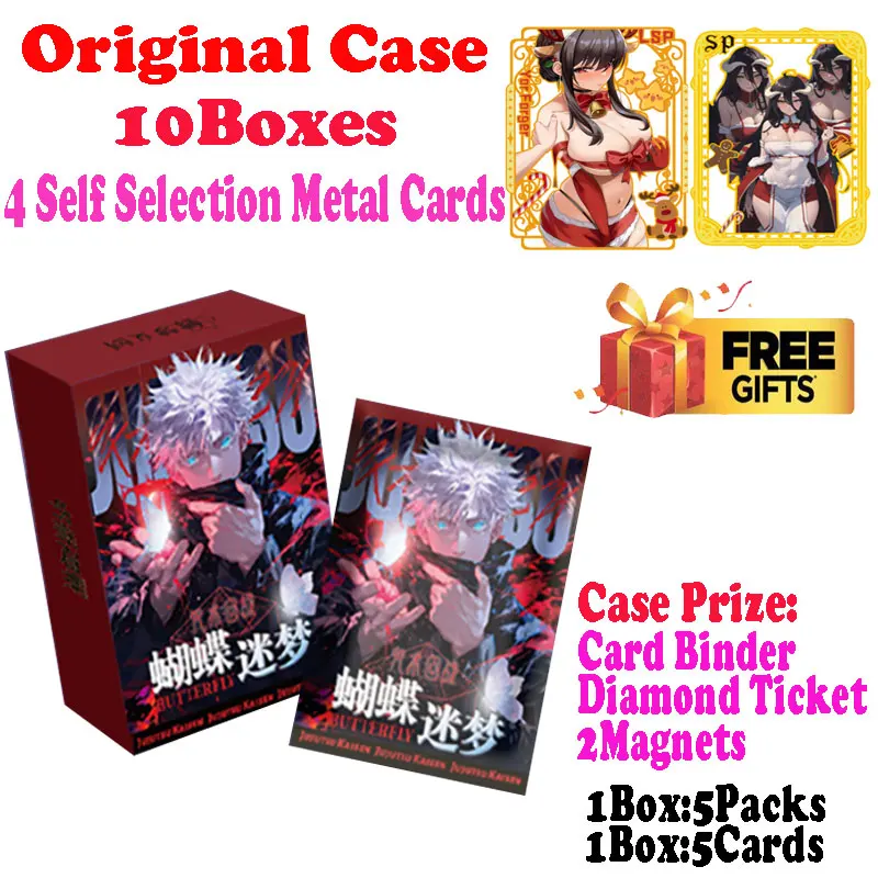 Newest Case Wholesale Butterfly  Jujutsu Kaisen Colored Paper Global Trading Japanese Anime Gojo Nanami ACG TCG Hobbies Gift