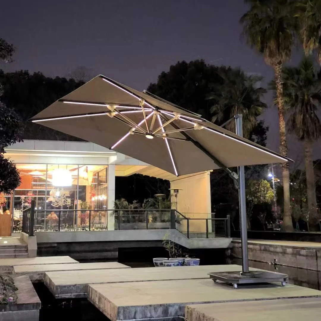 

Extra Wide Square Foldable Lightweight Waterproof Sun Umbrella for Large Patio Terrace Hotel & Hospital Use