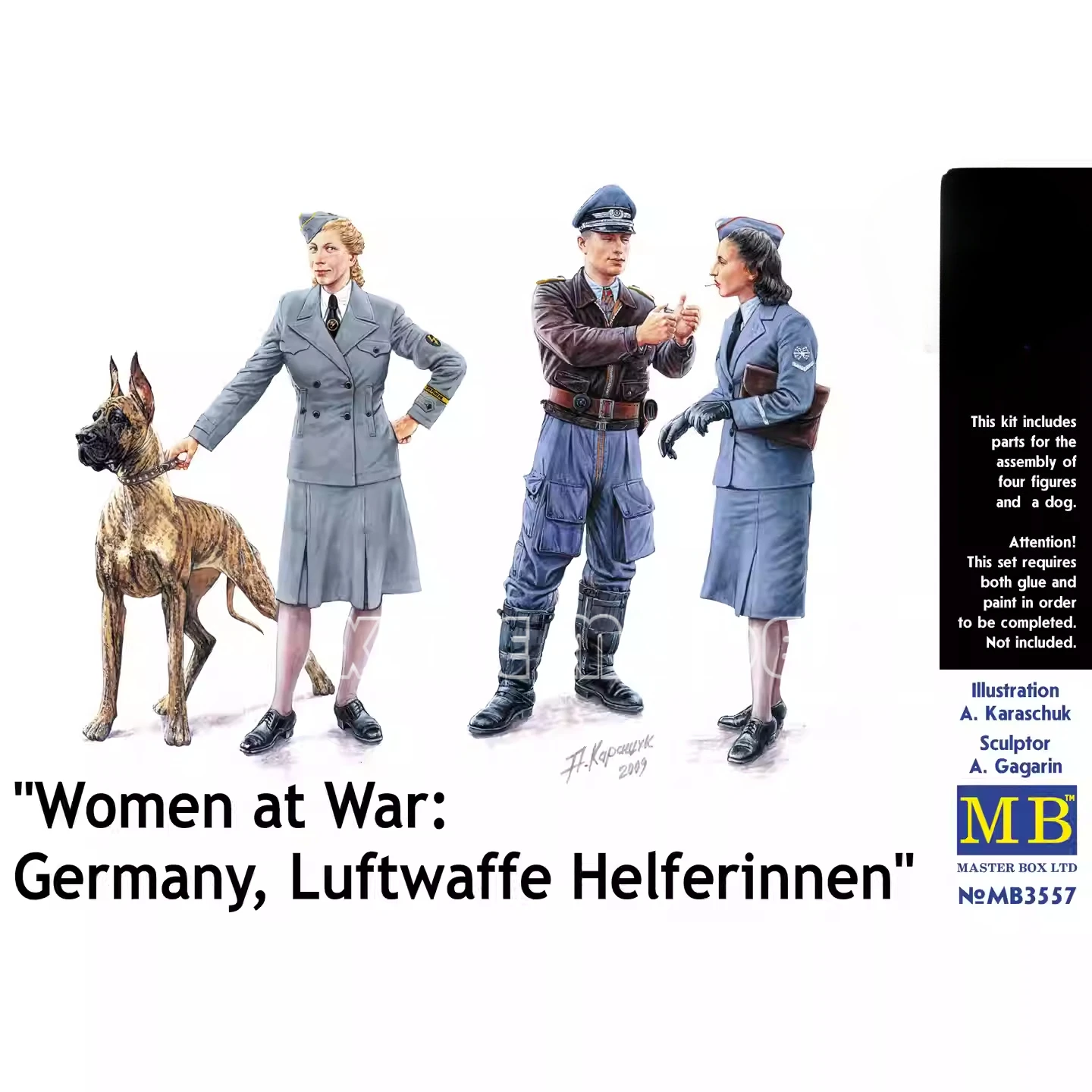 

Master Box Plastic Assembled Model Kit MB3557 Women at War: Germany, Luftwaffe Helferinnen 1/35
