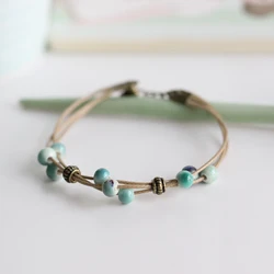 Fashion Delicate Hand-Woven Ceramic Beads Bracelet Originality Chinese Style Bracelet Adorn Article Dropshipping #1443