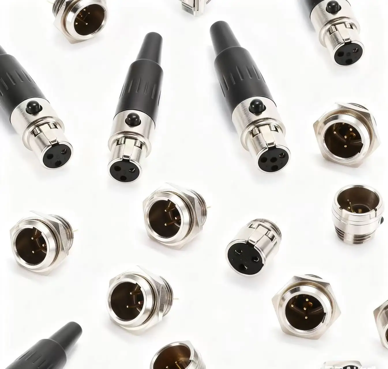 Wireless Microphone Bodypack Mini 3 4 Pin XLR Male Female Connector Adapter Plug for Stage Performance Mic Cable