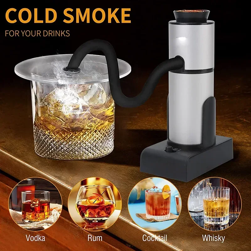 Portable Smoked Machine Handheld Cold Smoker Food Cuisine Cocktail Meat Drinks Cheese BBQ Smoking Machine Kitchen Tool