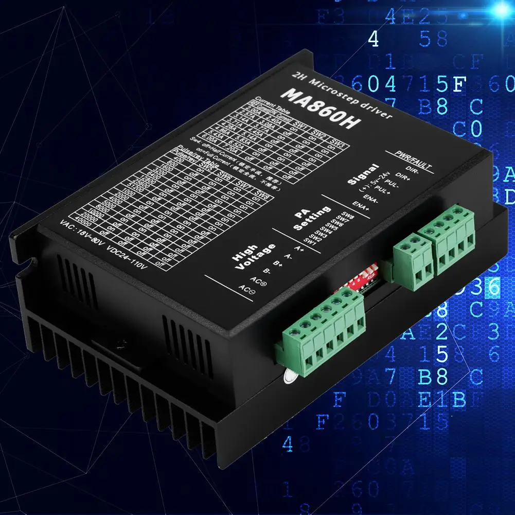 MA860H محرك متدرج وحدة تحكم في مشغل 18 إلى 80 فولت التيار المتناوب ل 2 4 إلى 110 فولت تيار مستمر 7.2A ل 2 المرحلة محرك متدرج وحدة التحكم