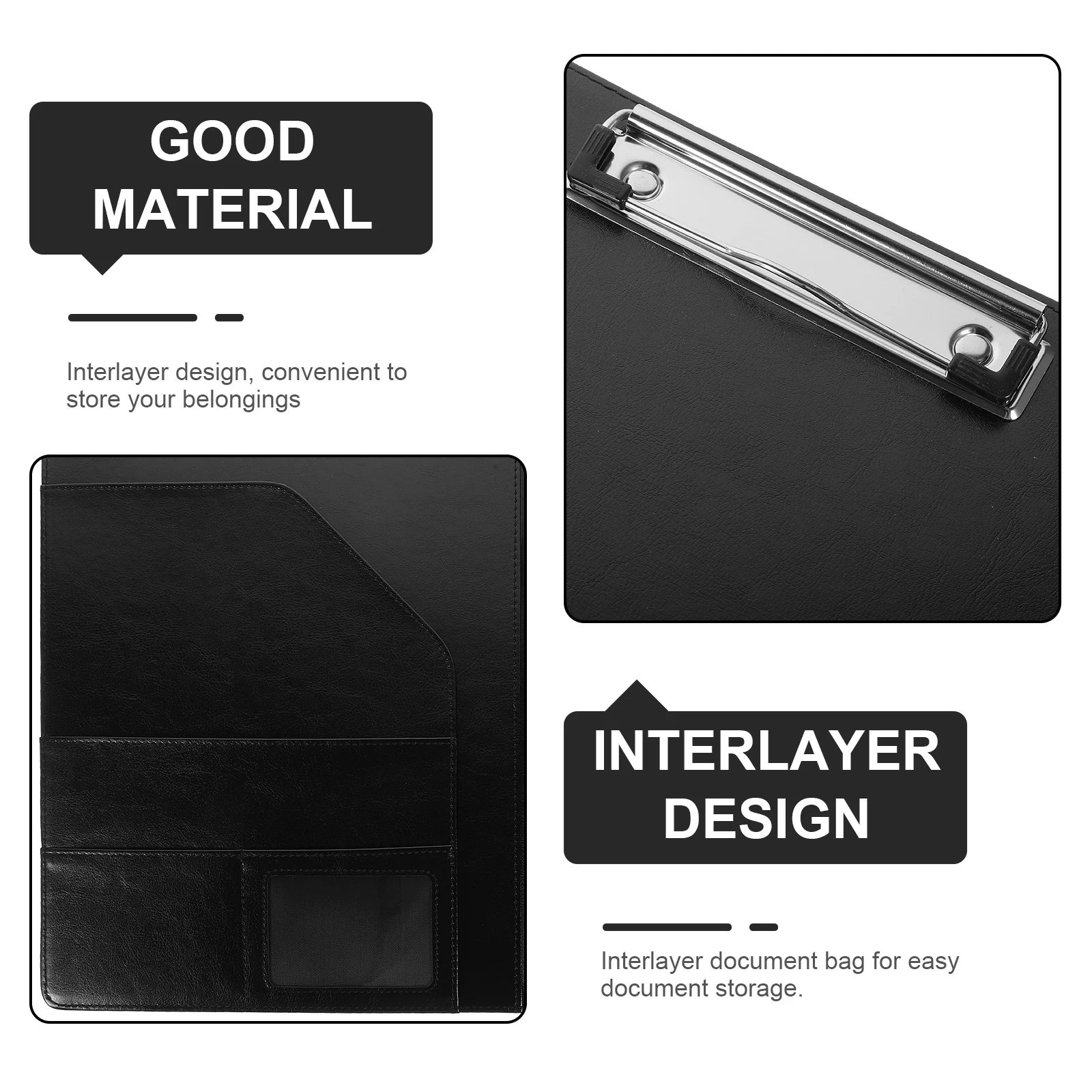 

Interlayer Document Folder Business Portfolio Organizer Storage Bag Office Supply File Holder Pen Slots For Men