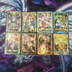 Yu Gi Oh 5 Piece/Set Of Blue Eyes White Dragon Scene Center Art Aluminum Foil Card Collection Hobby Card