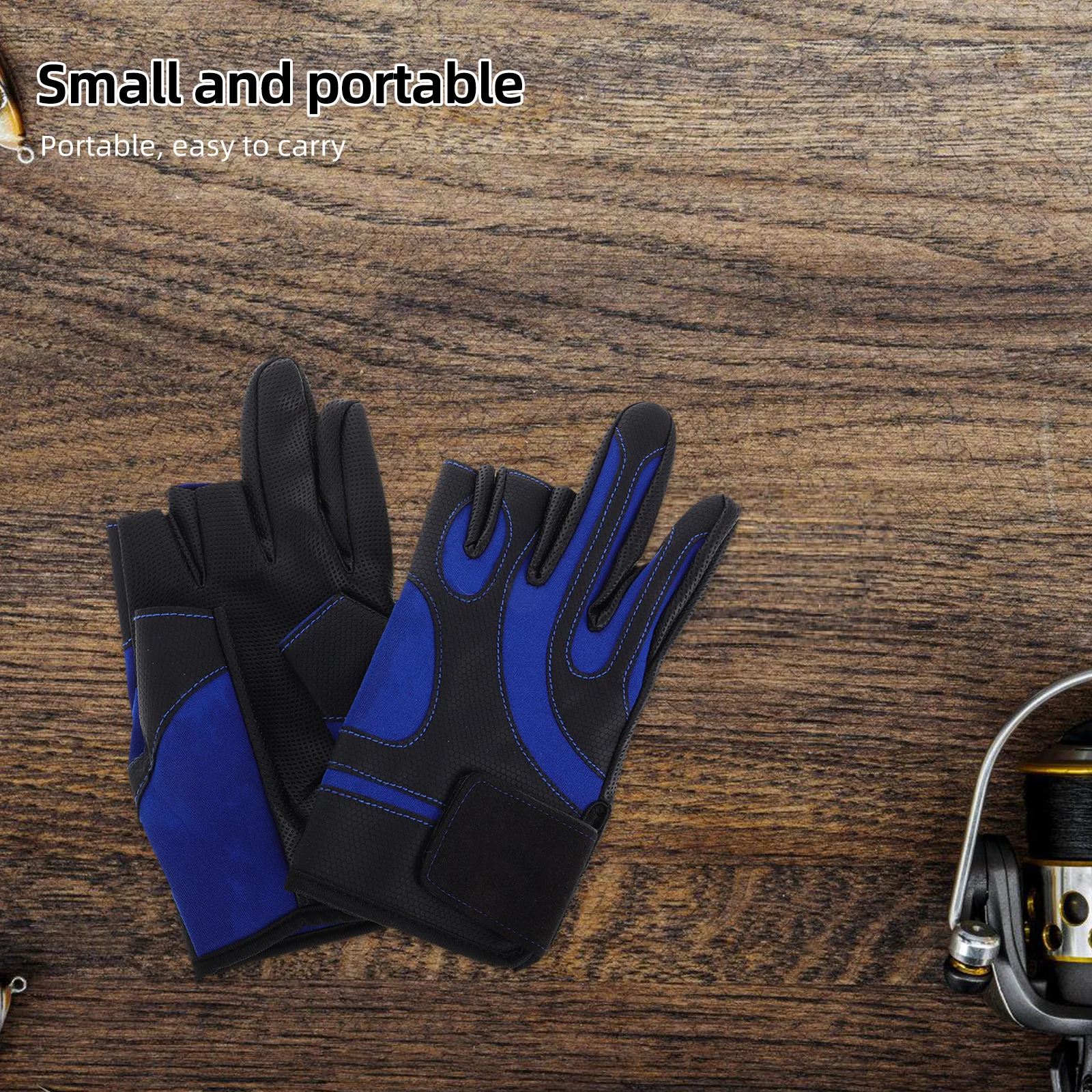 

1Pair Anti Slip Fishing Gloves Three Finger Design Luminous Pattern for Night Outdoor Fishing Handling Gear Saltwater Fly