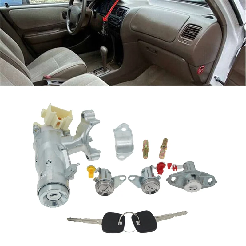 أجزاء مفتاح إشعال السيارة ث/2 مفاتيح مع قوس مع 3 قفل لتويوتا كورولا 1998-2002 RAV4 45020-12-11 69052-12340-A02G