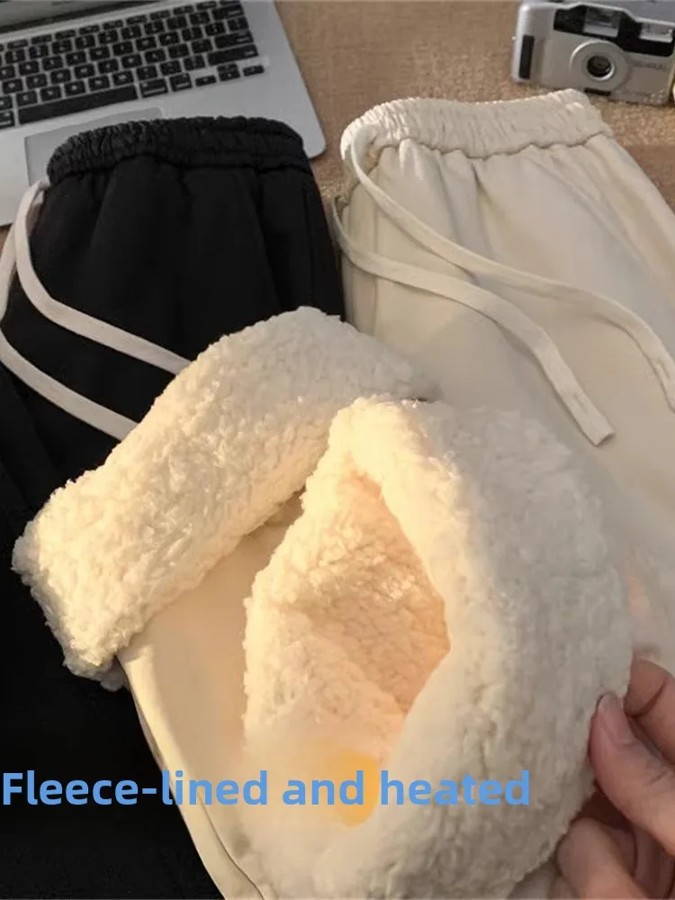 

Men's Winter Thiened Warm Cotton Pants Lamb Velvet Sports Casual Trousers Anti-Cold below 40 Deees Northeast China