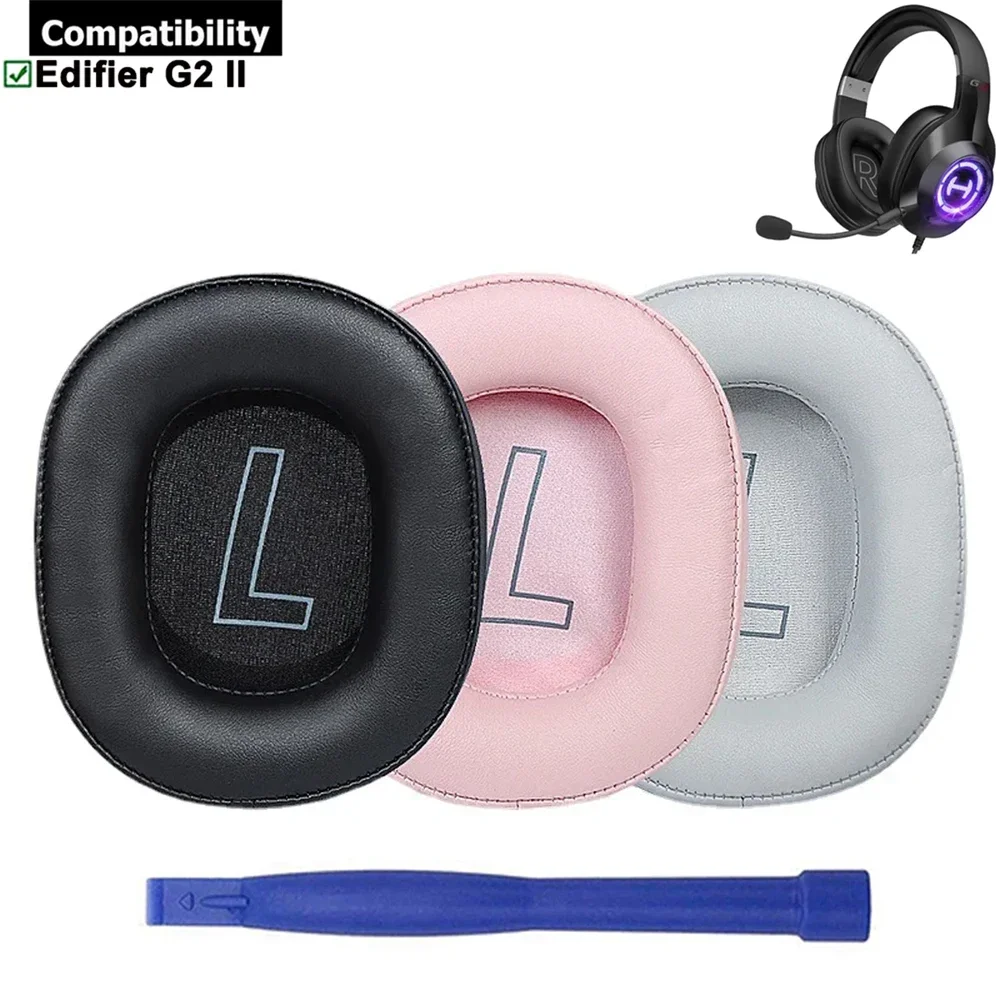 Zamienne Earpads poduszka do słuchawek kubki ze skóry Potein pokrywa części naprawcze do zestawów słuchawkowych Edifier Hecate G2 II słuchawki gamingowe