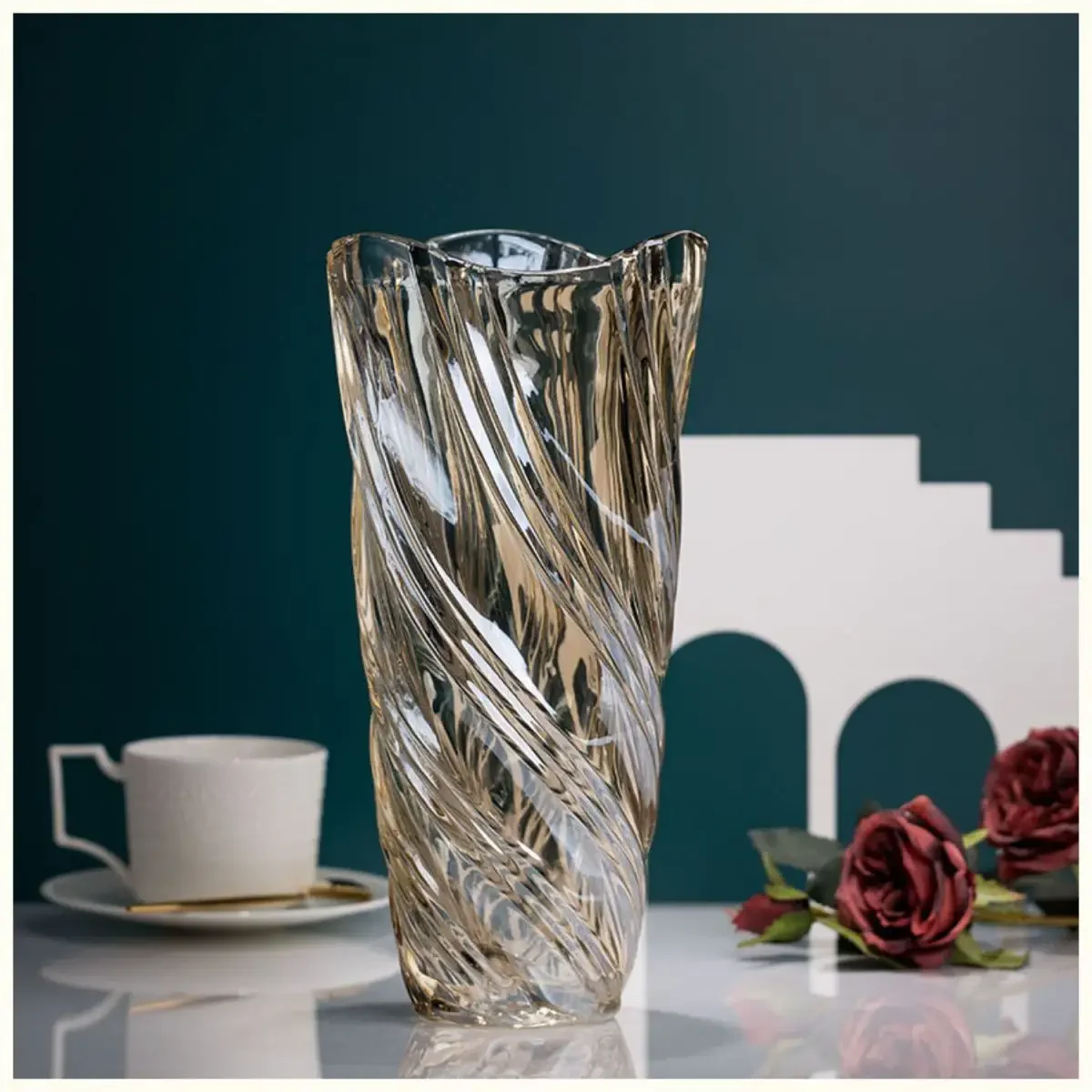 New Selling Special Design Crystal Glass Vase For Wedding Party Home Decor Centerpieces