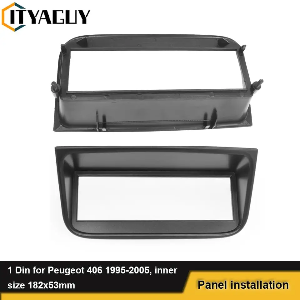 1 Din CD Fascia For Peugeot 406 1995-2005 Radio Stereo Frame Panel Dash Installation Adapter Audio Face Frame Bezel Plate Mount