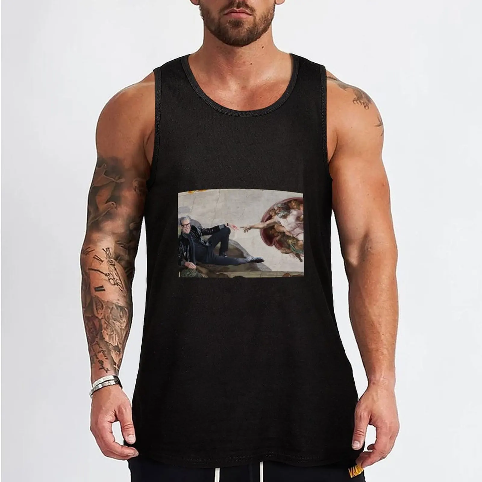 Creation of Jeff Tank Top Men's sleeveless t-shirt gym shirt men sports vest Men's singlets