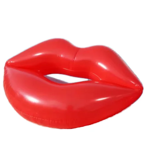

120cm PVC Lip Shape Inflatable Portable Lounger Swim Ring Pool Float for Women Water Sportspromote sales